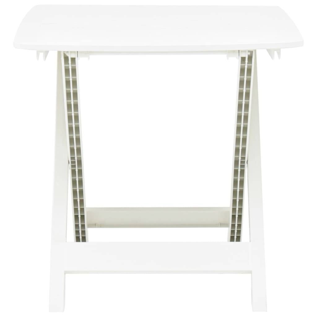 Table pliable de jardin plastique blanc 79 x 72 x 70 cm - PANGIVO - Image 2