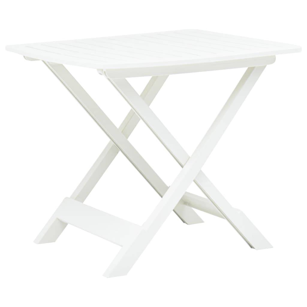 Table pliable de jardin plastique blanc 79 x 72 x 70 cm - PANGIVO - Image 1