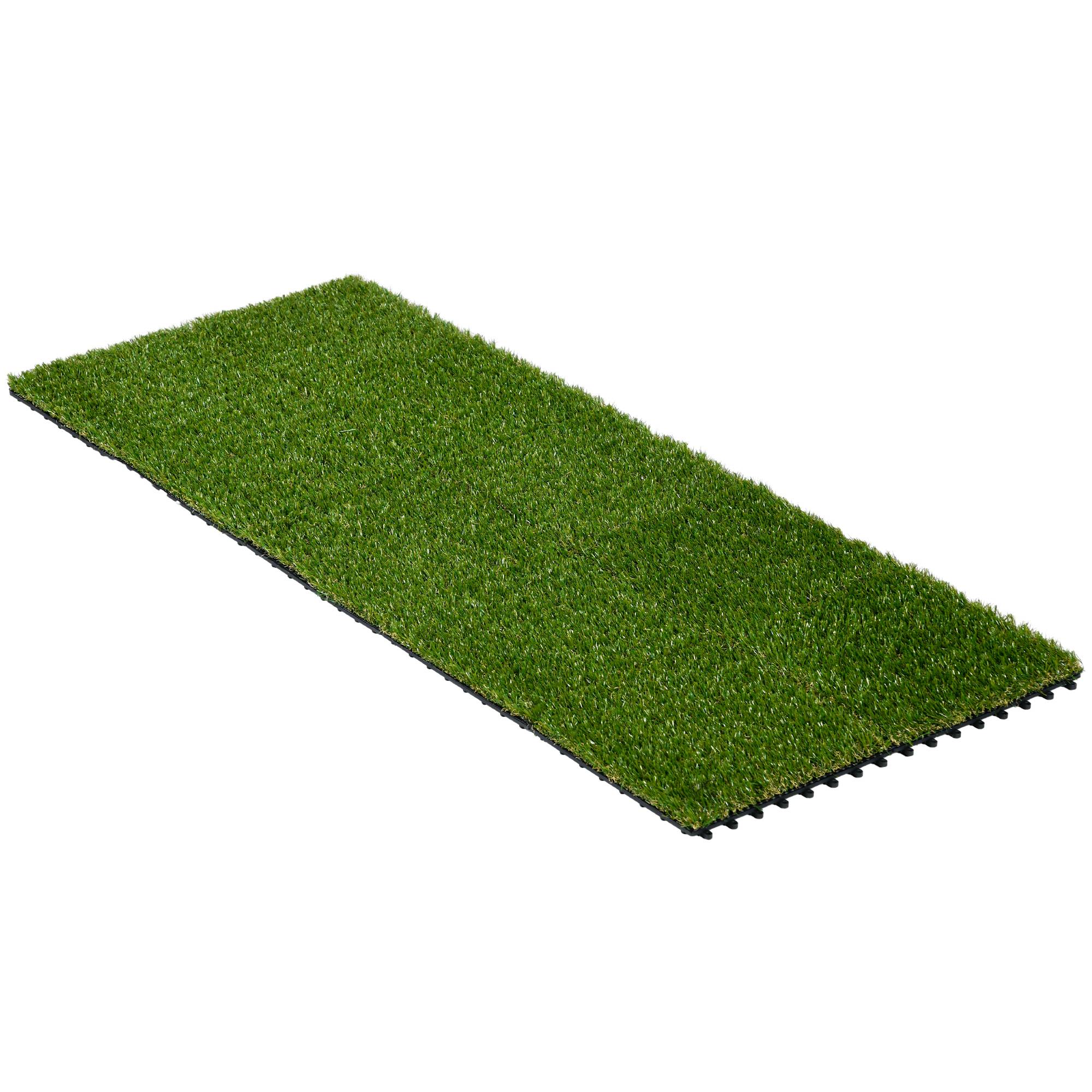 ComfortXL - Dalles de gazon synthétique plastique 30 x 30 cm vert balcon terrasse drainage - ComfortXL Outdoor Living