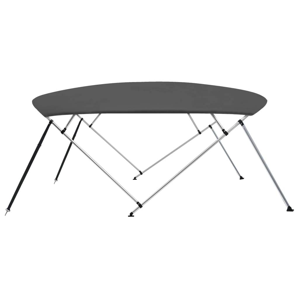 Store banne | Auvent bimini à 4 arceaux Anthracite 243x(230-244)x137 cm Maison Chic - Image 4