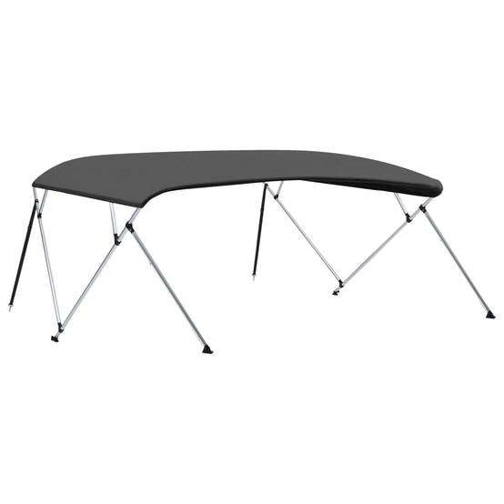 Store banne | Auvent bimini à 4 arceaux Anthracite 243x(230-244)x137 cm Maison Chic - Image 5