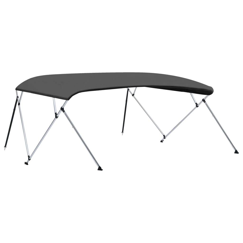 Store banne | Auvent bimini à 4 arceaux Anthracite 243x(230-244)x137 cm Maison Chic - Image 5