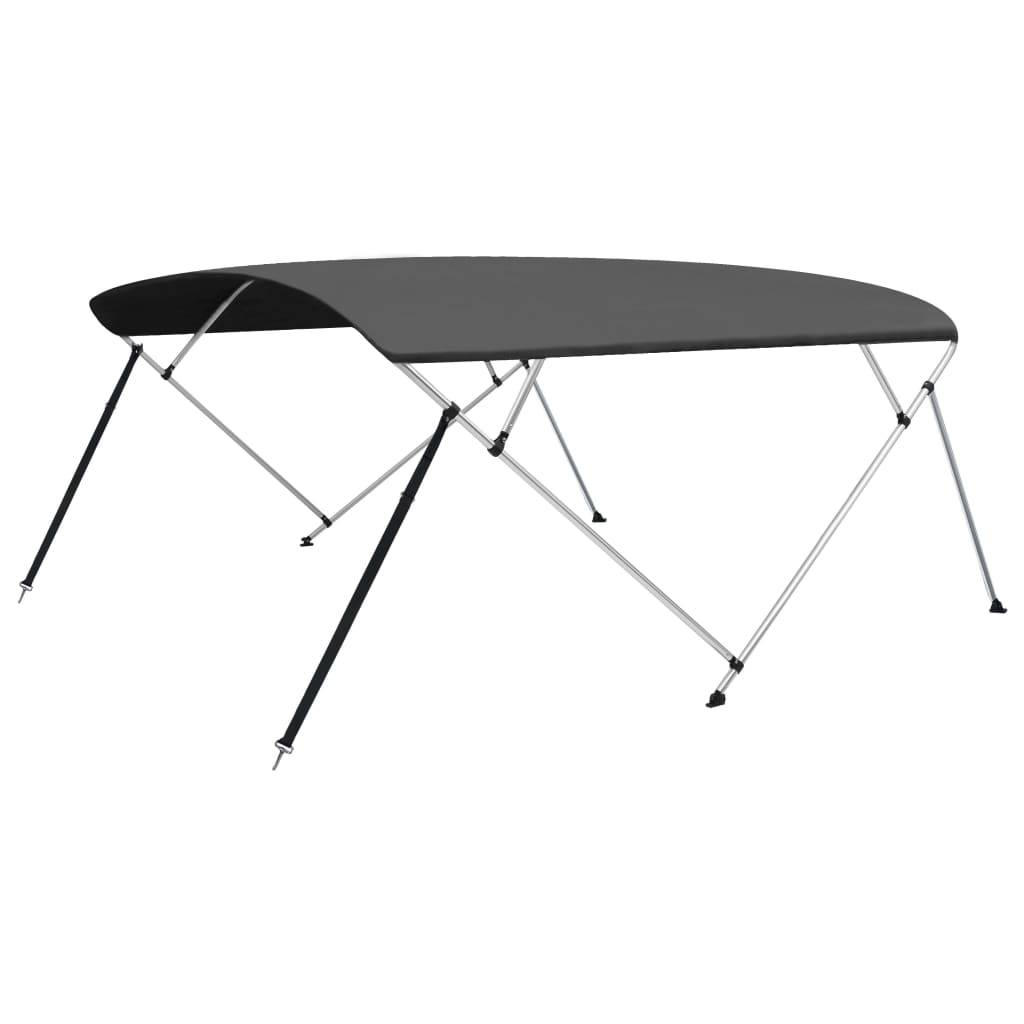 Store banne | Auvent bimini à 4 arceaux Anthracite 243x(230-244)x137 cm Maison Chic - Image 1