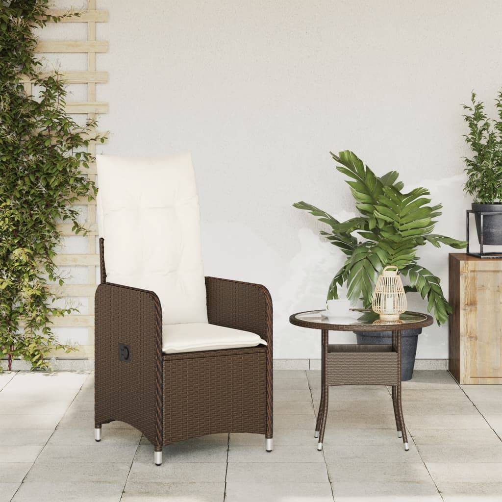 ComfortXL - Chaise de Jardin Inclinable en Poly Rotin avec Coussin Confortable pour Terrasse Marron – ComfortXL Outdoor Living - Image 3