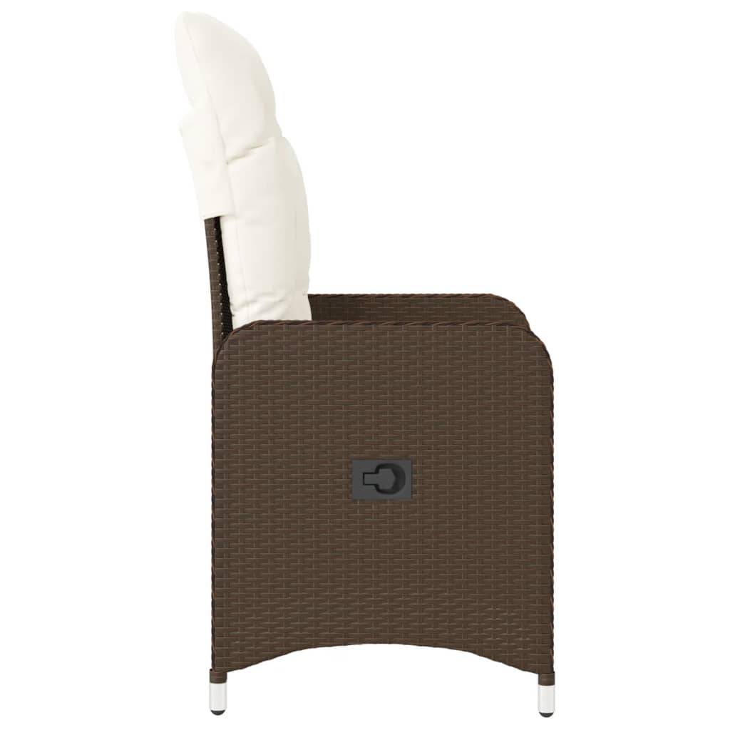 ComfortXL - Chaise de Jardin Inclinable en Poly Rotin avec Coussin Confortable pour Terrasse Marron – ComfortXL Outdoor Living - Image 5