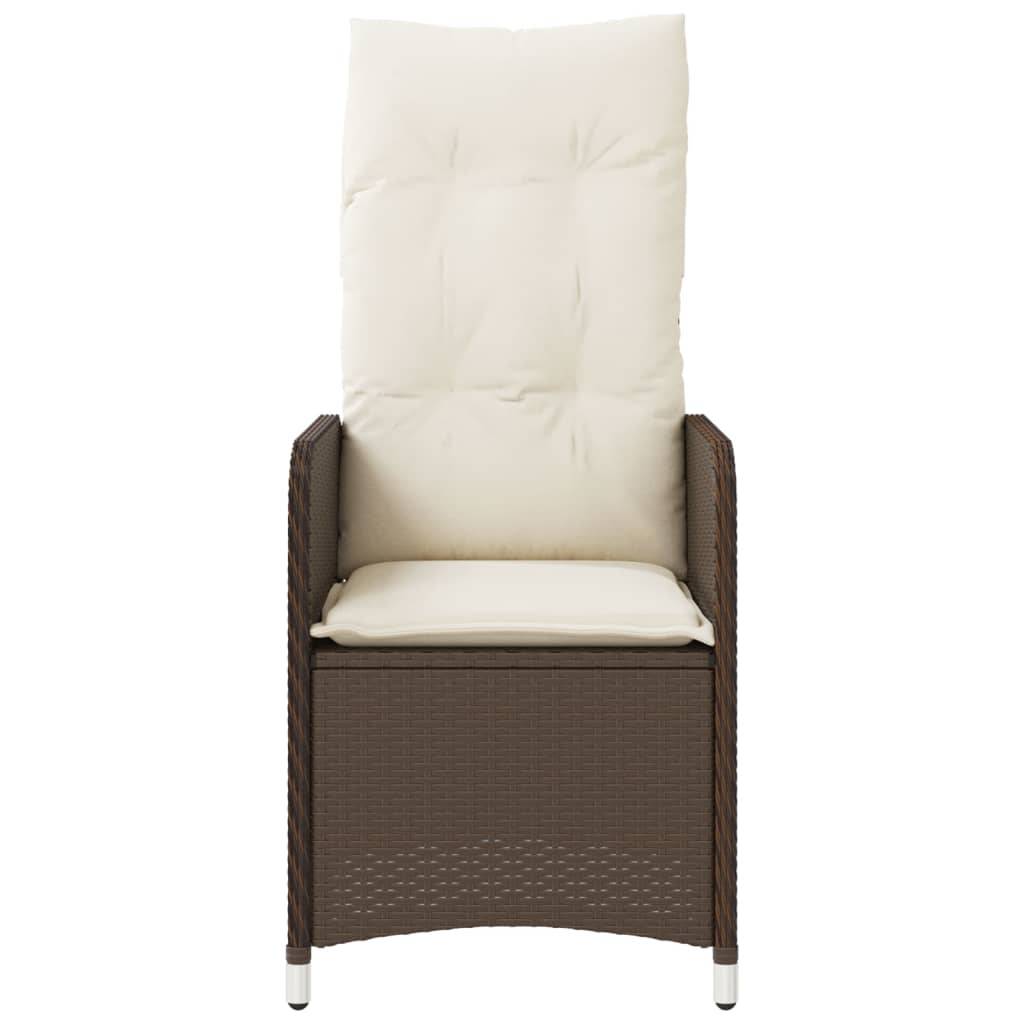 ComfortXL - Chaise de Jardin Inclinable en Poly Rotin avec Coussin Confortable pour Terrasse Marron – ComfortXL Outdoor Living - Image 4