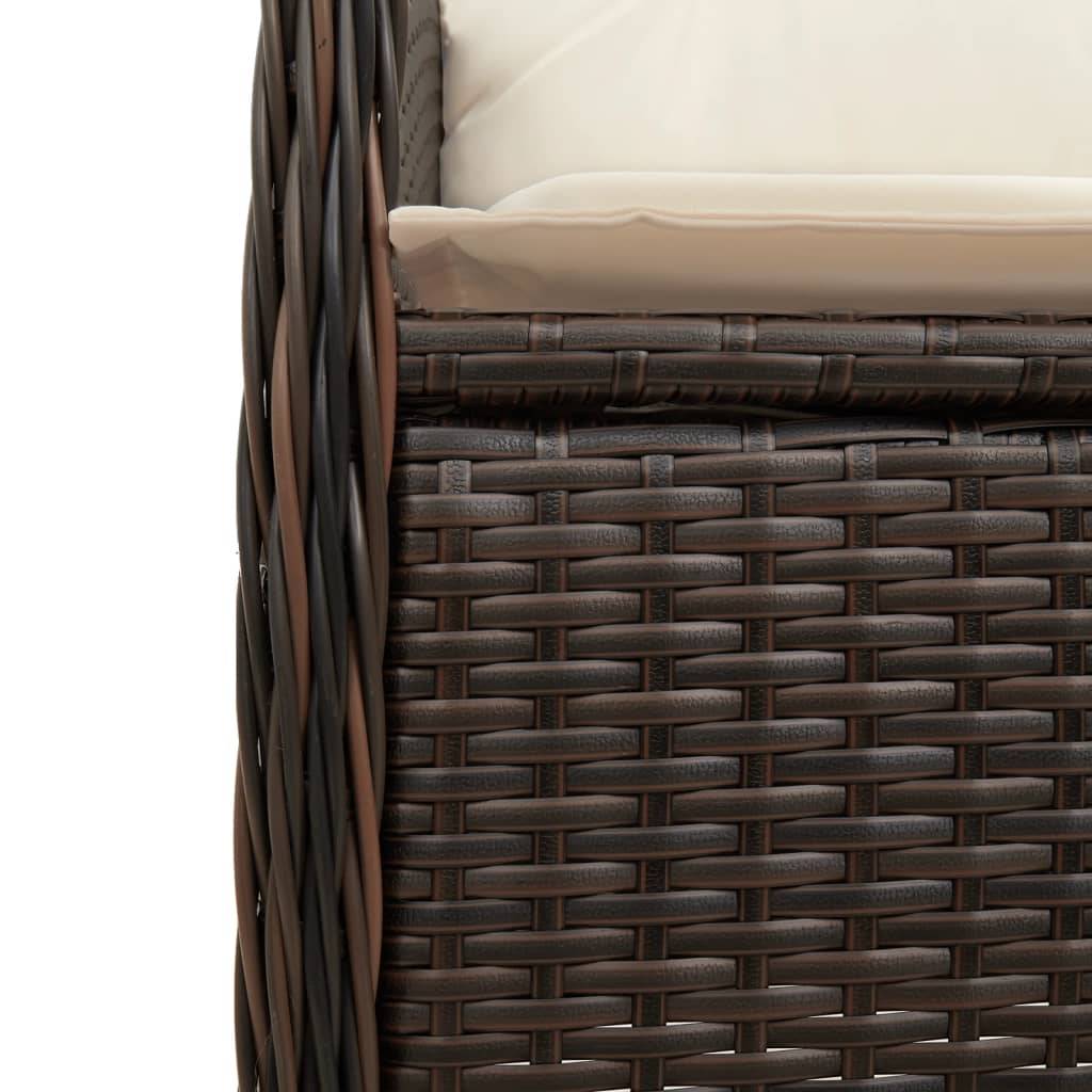 ComfortXL - Chaise de Jardin Inclinable en Poly Rotin avec Coussin Confortable pour Terrasse Marron – ComfortXL Outdoor Living - Image 8
