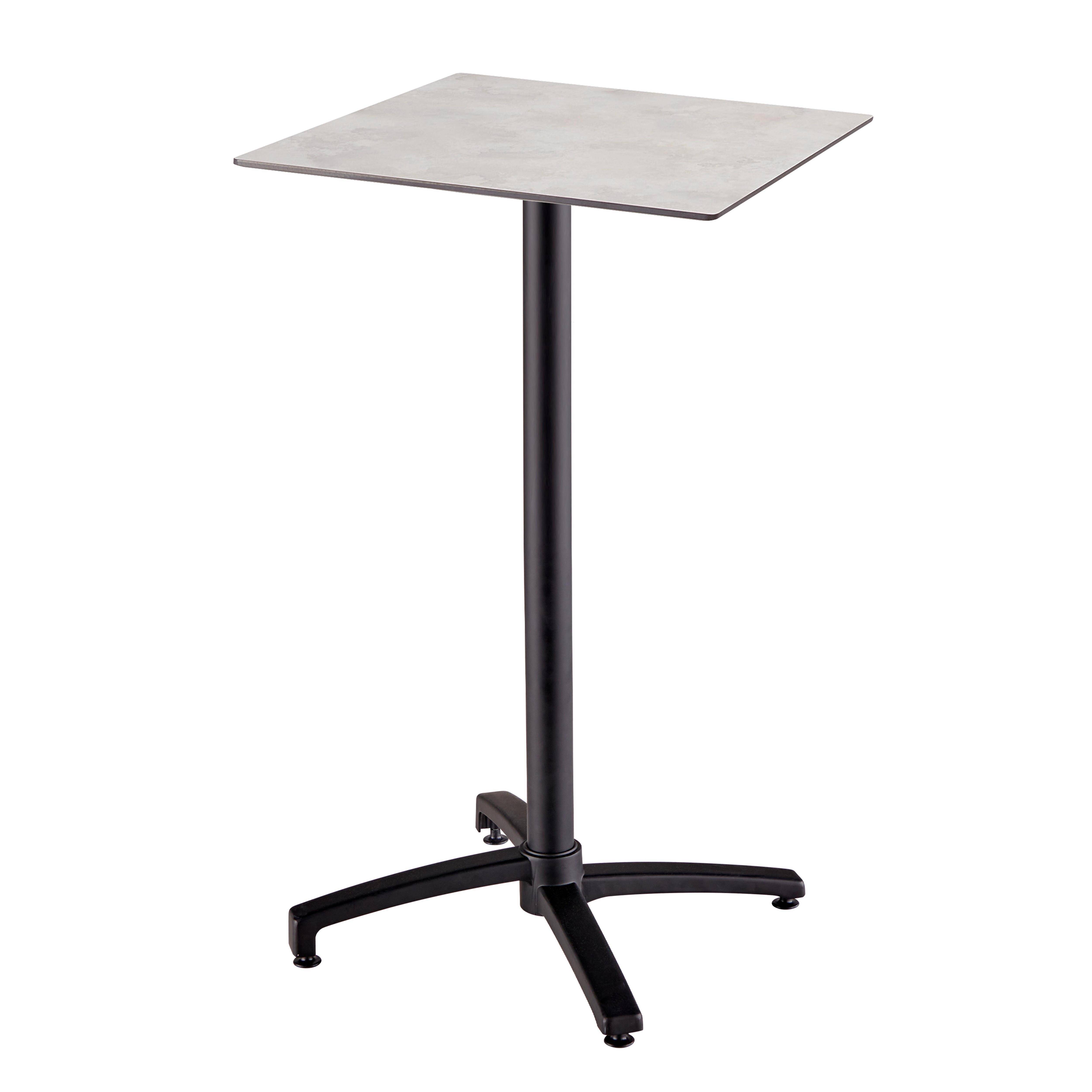 Oviala - Ensemble table haute stratifié béton gris et 2 chaises hautes gris - Oviala - Image 2