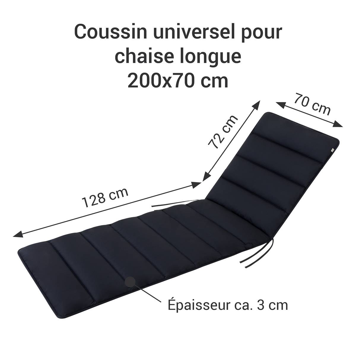 Coussin de Transat FlAIR - bleu - 200x70cm - Image 6