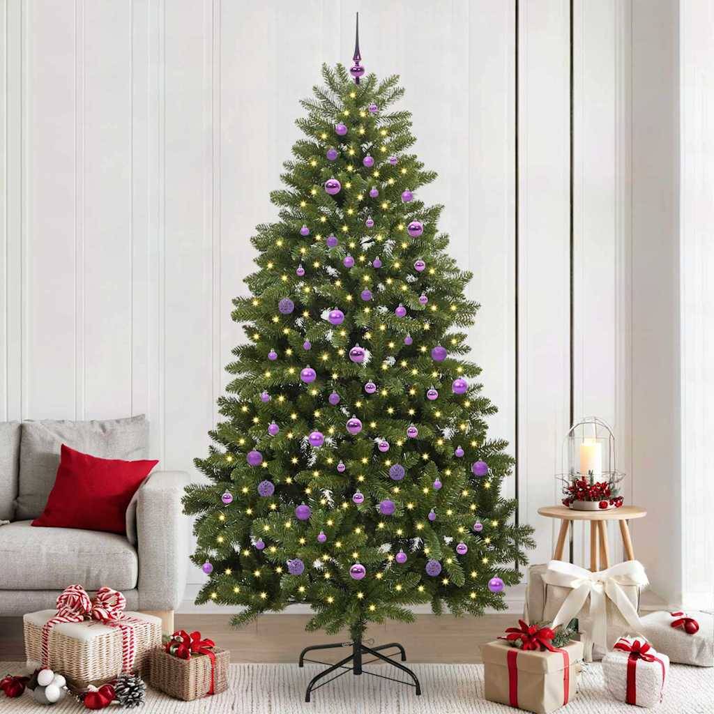 Vidaxl - Sapin de Noël artificiel avec 300 LED Vert 240 cm PVC et métal vidaXL 3395709 - Image 1
