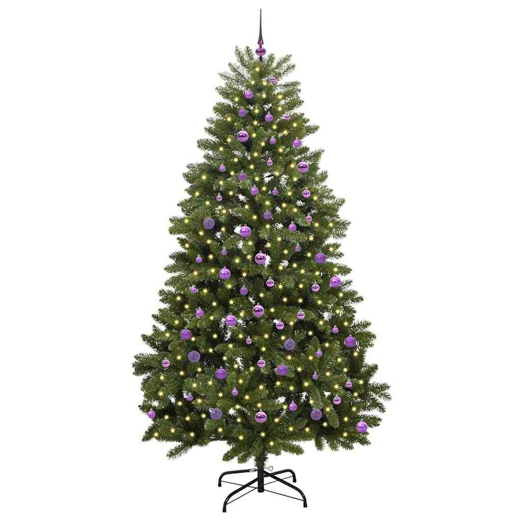 Vidaxl - Sapin de Noël artificiel avec 300 LED Vert 240 cm PVC et métal vidaXL 3395709 - Image 4