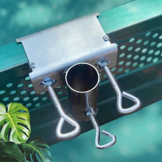 Support Parasol Réglable pour Balcon et Table Pince Ø25-38mm Anti-Rouille - Living123 - Image 5