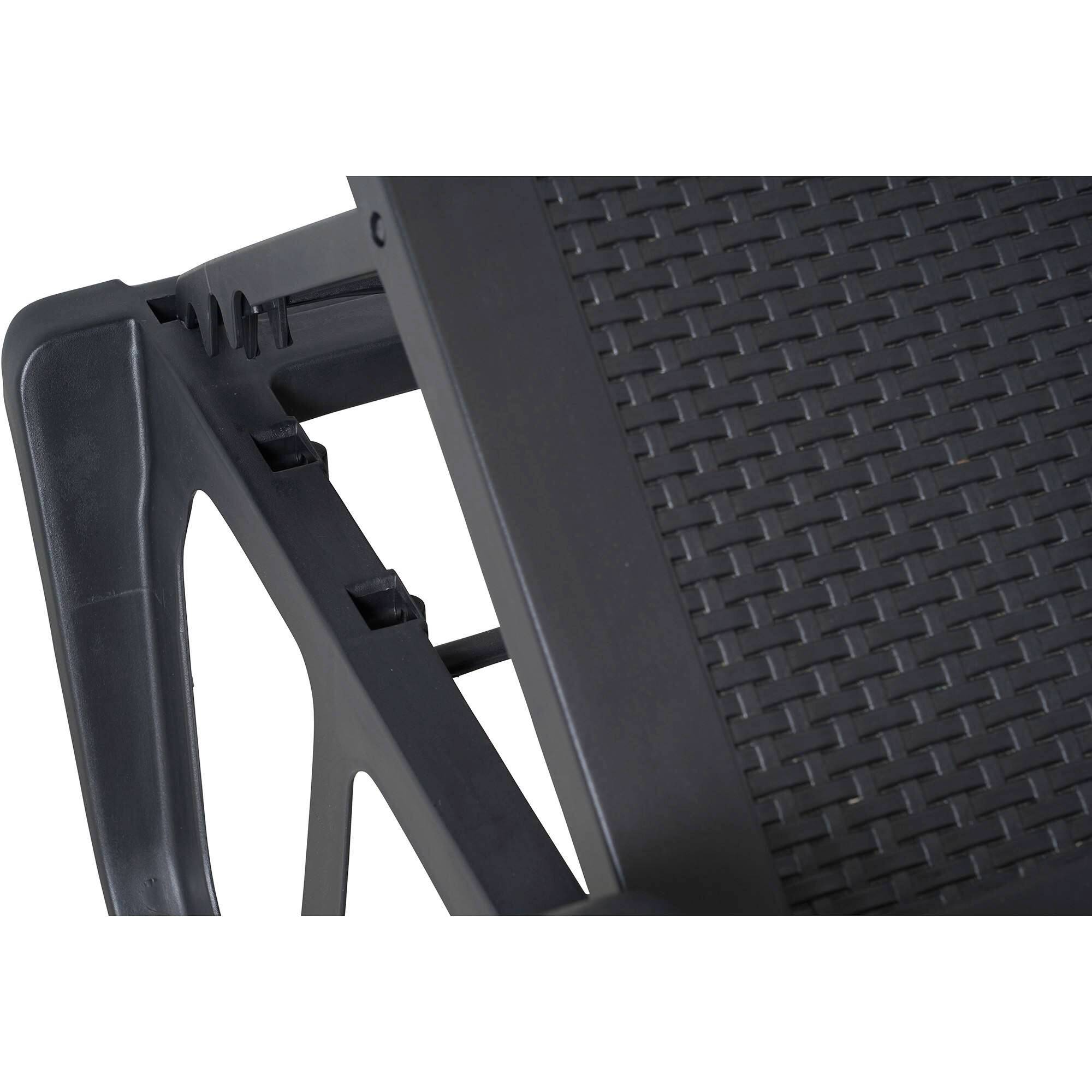 Dmora - Bains de soleil Milano, Chaise longue de jardin réglable avec accoudoirs, Chaise longue d'extérieur, 192x71h100 cm, Anthracite - Dmora - Image 7