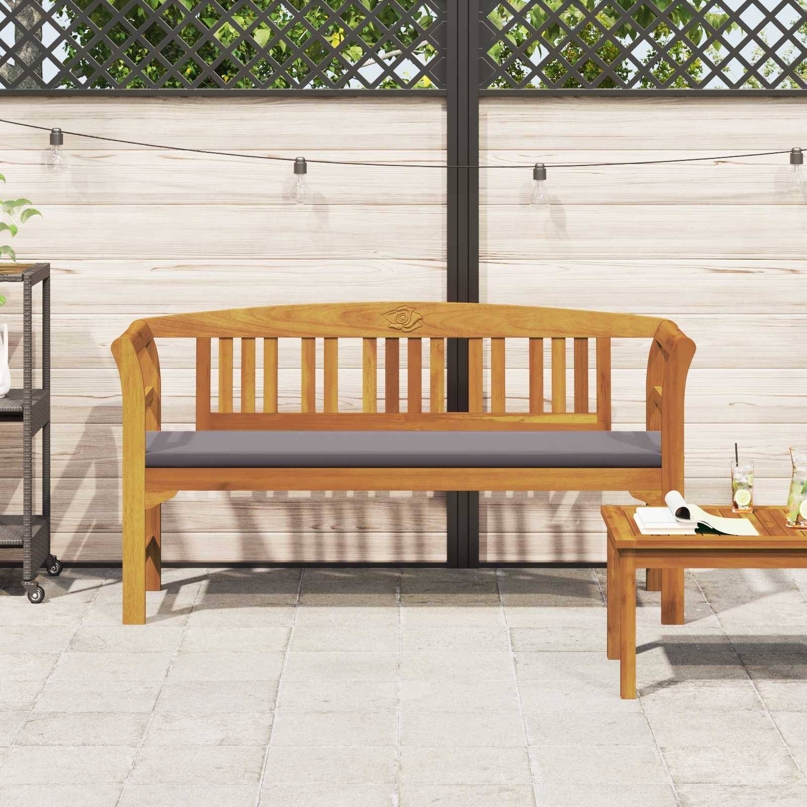 PANGIVO - Banc de jardin bois d'acacia naturels 157 x 46 x 82.5 cm, Poids:17.8kg - PANGIVO - Image 3
