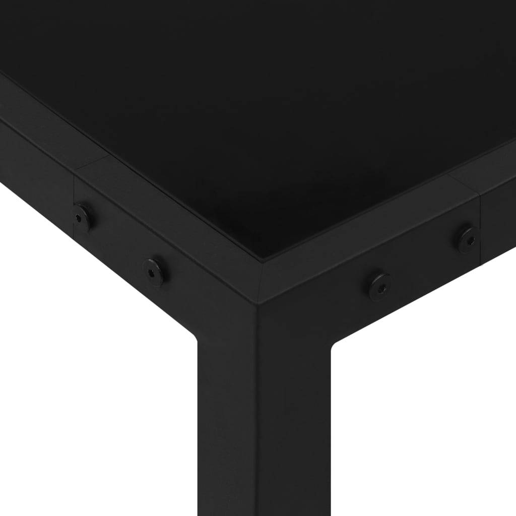 PANGIVO - Table de jardin acier et verre noir 130 x 130 x 72 cm - PANGIVO - Image 3