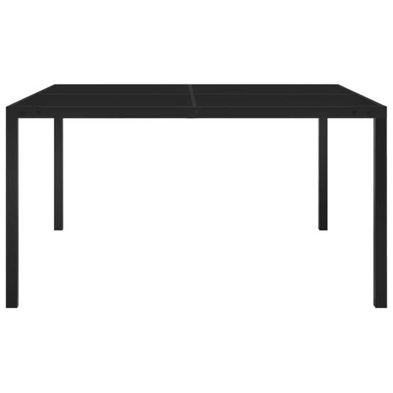 PANGIVO - Table de jardin acier et verre noir 130 x 130 x 72 cm - PANGIVO - Image 2
