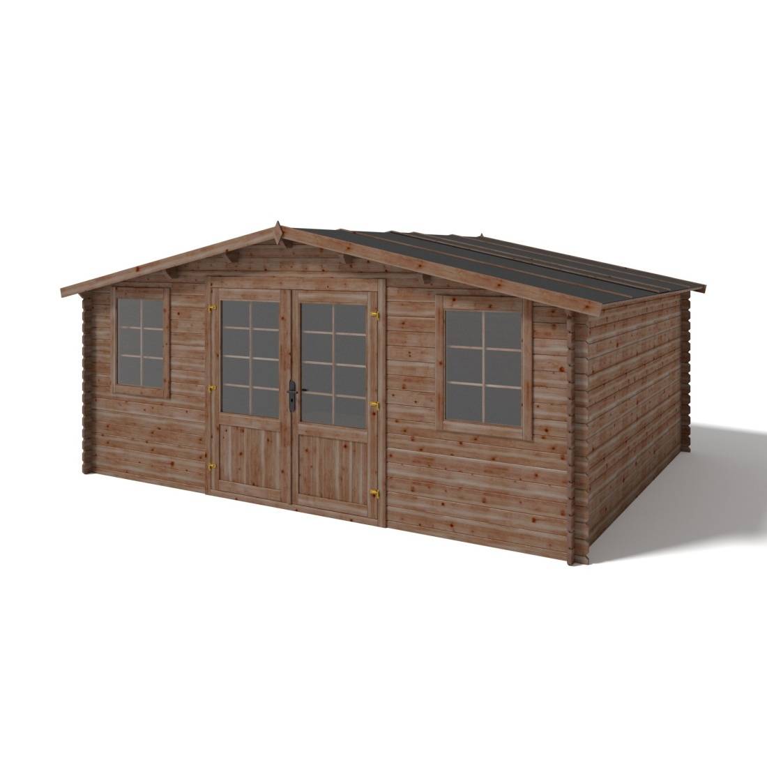Altanka - Abri de jardin bois marron 20 m² ep. 28 mm - Altanka - Image 2