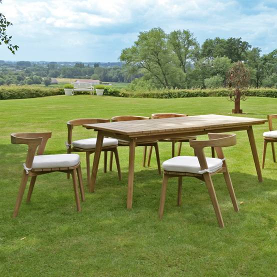 Teck'Attitude - Table extensible rectangulaire teck Flora 180/240 x 100 cm - TECK'Attitude - Image 4