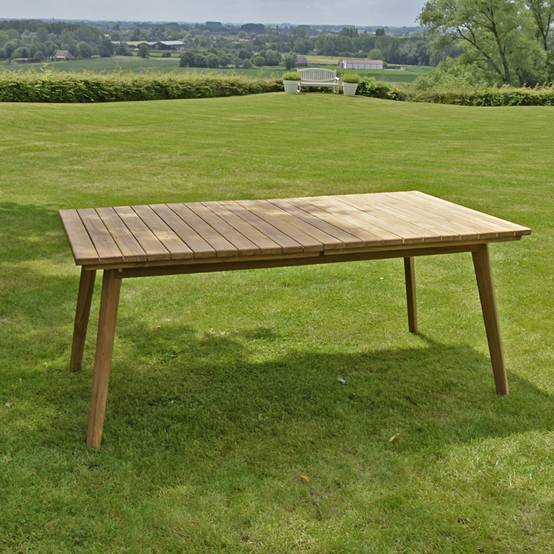 Teck'Attitude - Table extensible rectangulaire teck Flora 180/240 x 100 cm - TECK'Attitude - Image 3