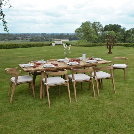 Teck'Attitude - Table extensible rectangulaire teck Flora 180/240 x 100 cm - TECK'Attitude - Image 5