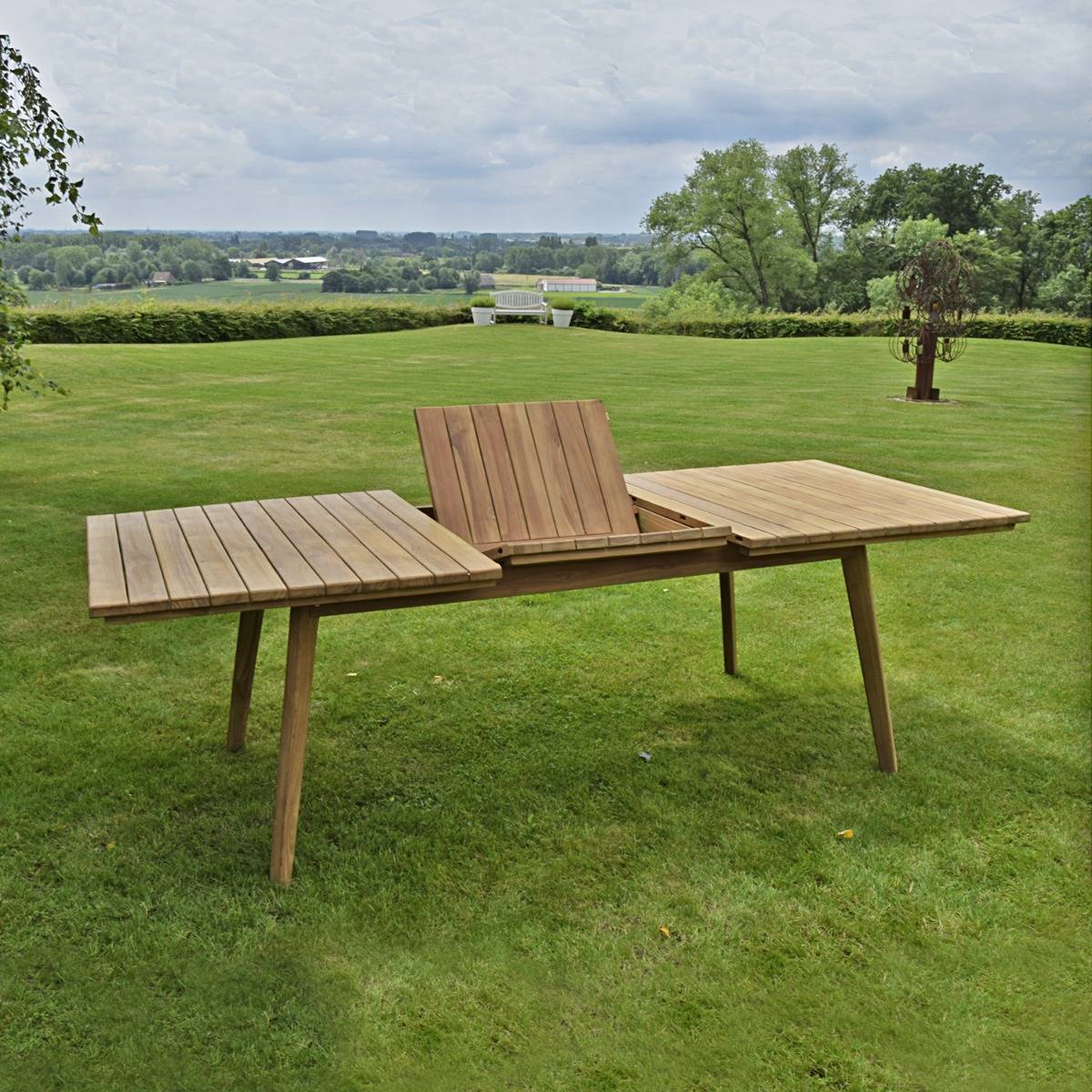 Teck'Attitude - Table extensible rectangulaire teck Flora 180/240 x 100 cm - TECK'Attitude - Image 2