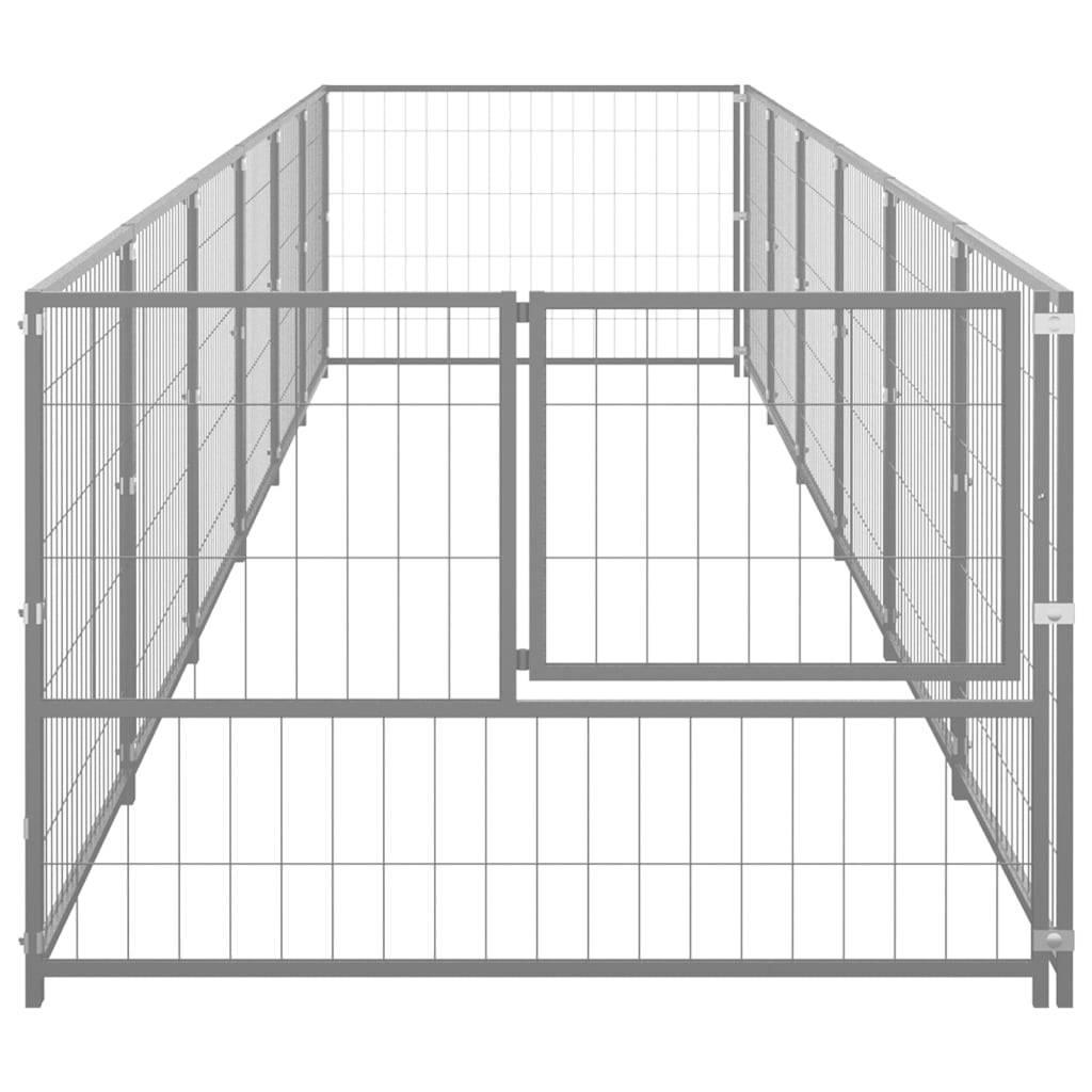 Vidaxl - Chenil Argenté 6 m² Acier vidaXL 3082104 - Image 5