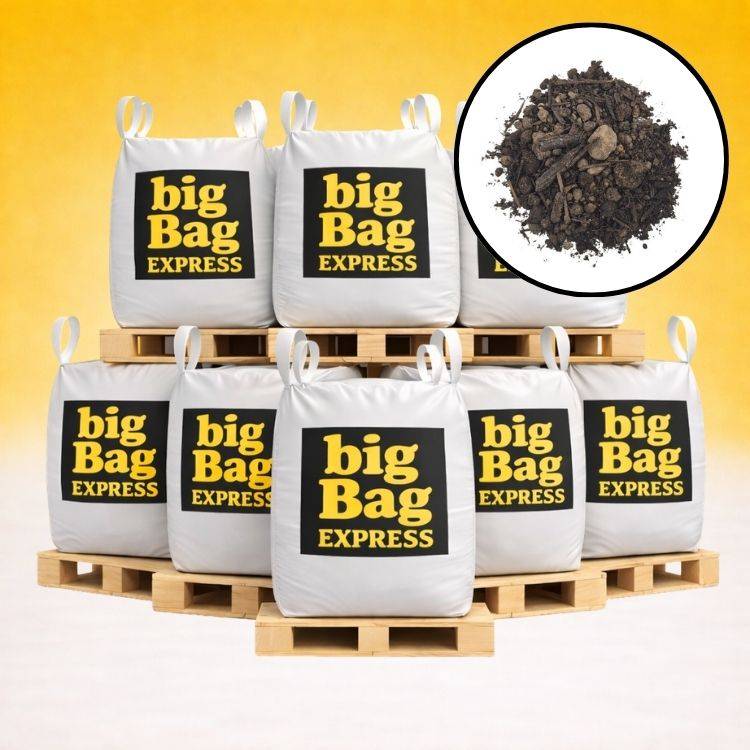 PACK 8 X BIG BAG de 1m3 (+/- 9,6T) Terre Criblée Amendée Compostée à 25% - Livraison PREMIUM - Image 1