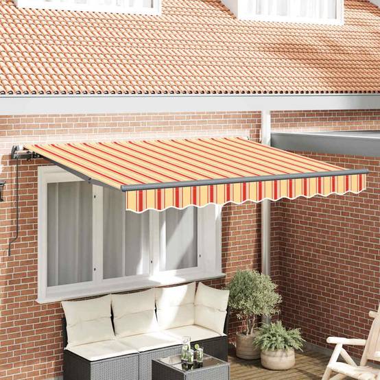 Store banne | Auvent Rétractable Jaune 350 x 200 cm tissu Maison Chic - Image 2