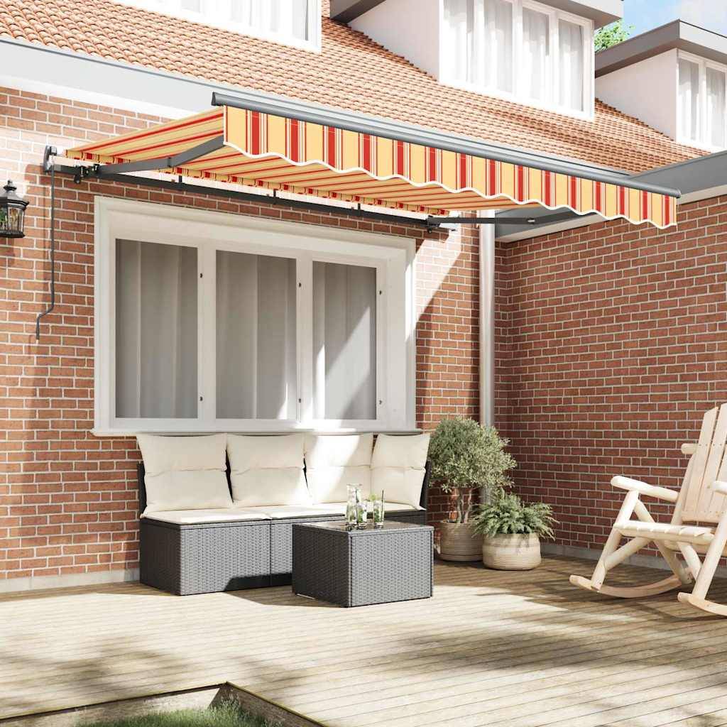 Store banne | Auvent Rétractable Jaune 350 x 200 cm tissu Maison Chic - Image 3