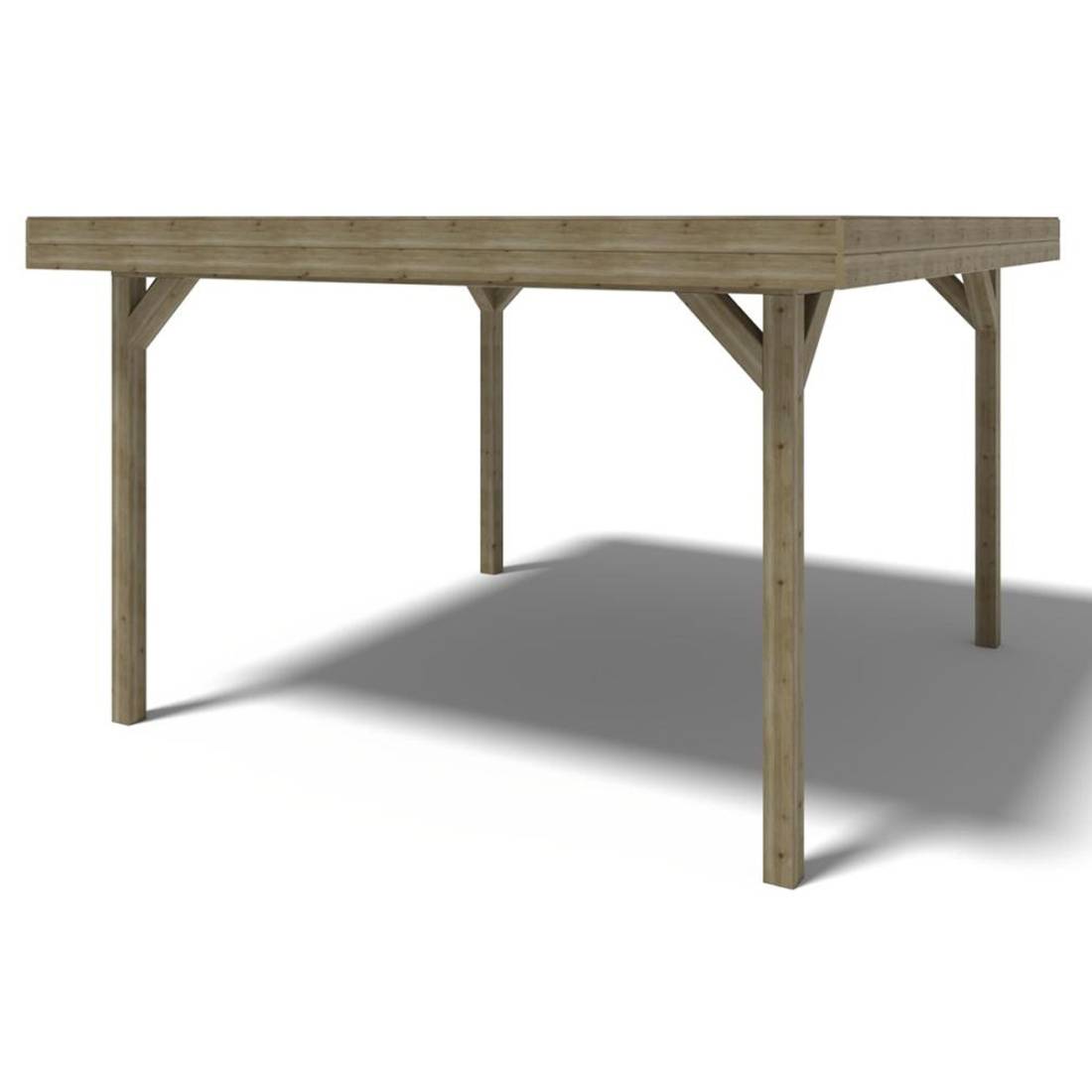 Altanka - Pergola de jardin 4.04x4.04m avec panneaux - traité - ALT135 - ALTANKA - Image 4