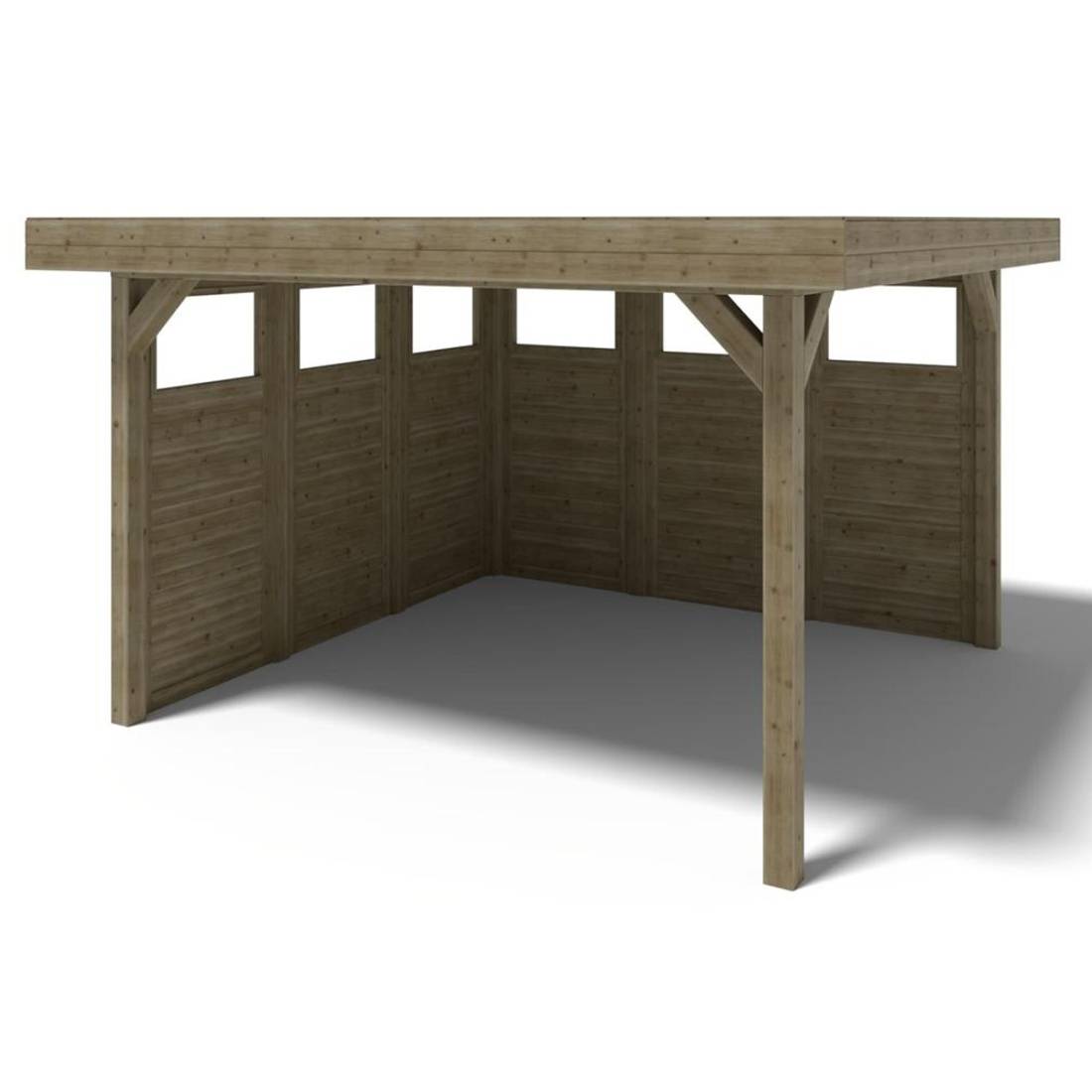 Altanka - Pergola de jardin 4.04x4.04m avec panneaux - traité - ALT135 - ALTANKA - Image 1