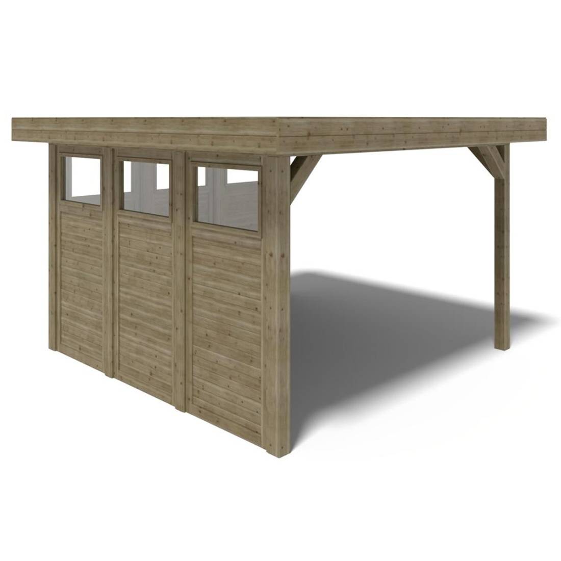 Altanka - Pergola de jardin 4.04x4.04m avec panneaux - traité - ALT135 - ALTANKA - Image 2