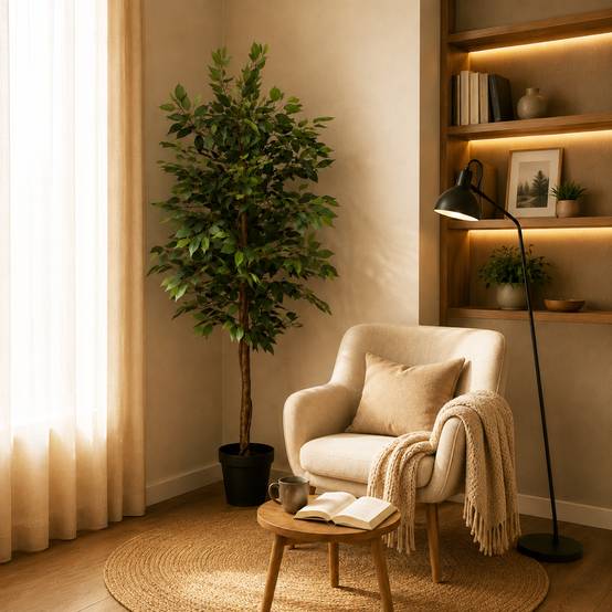 Ligne Deco - Ficus artificiel vert 180cm - Image 4