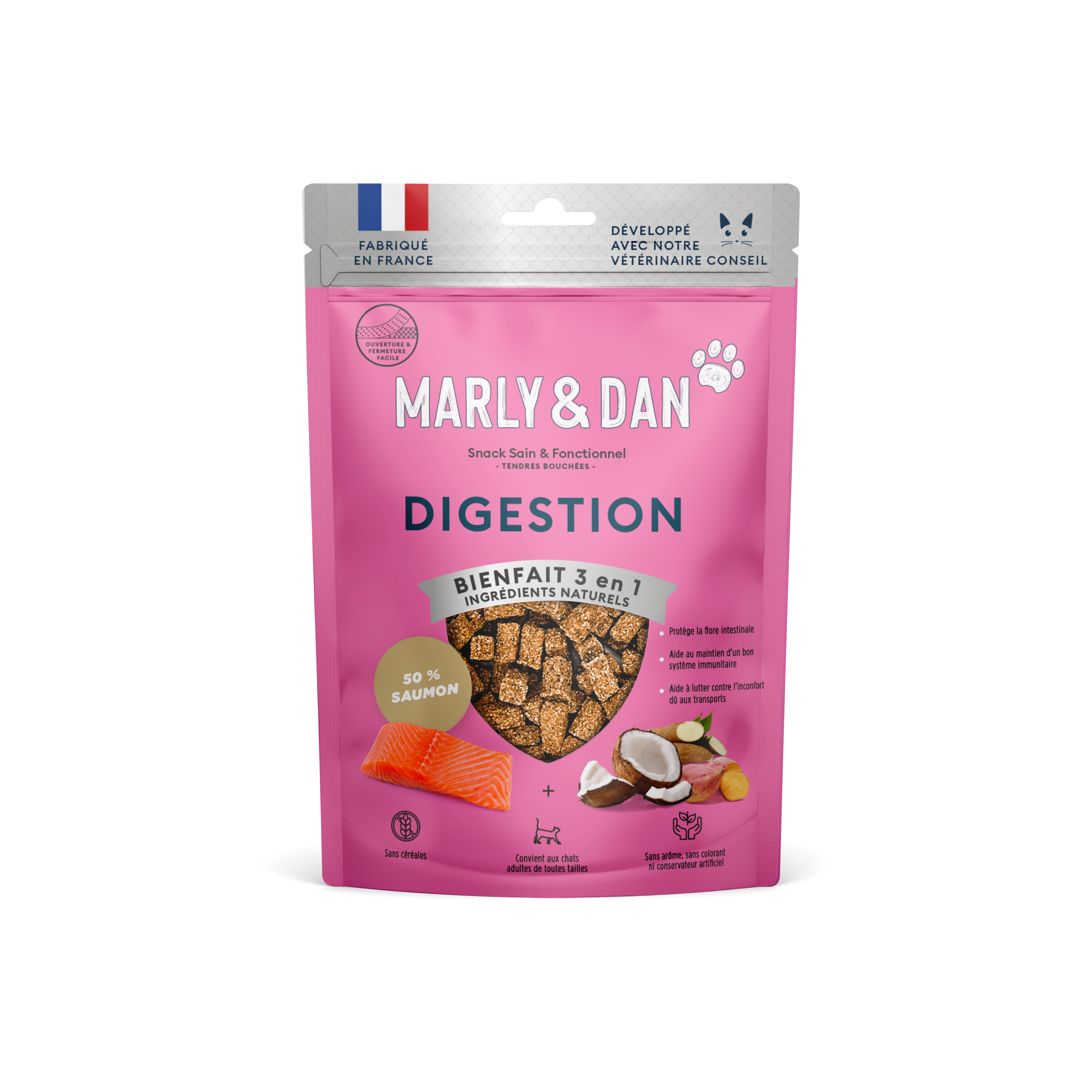 Marly & Dan - Friandises Sans Céréales "Digestion" pour Chat - Image 1