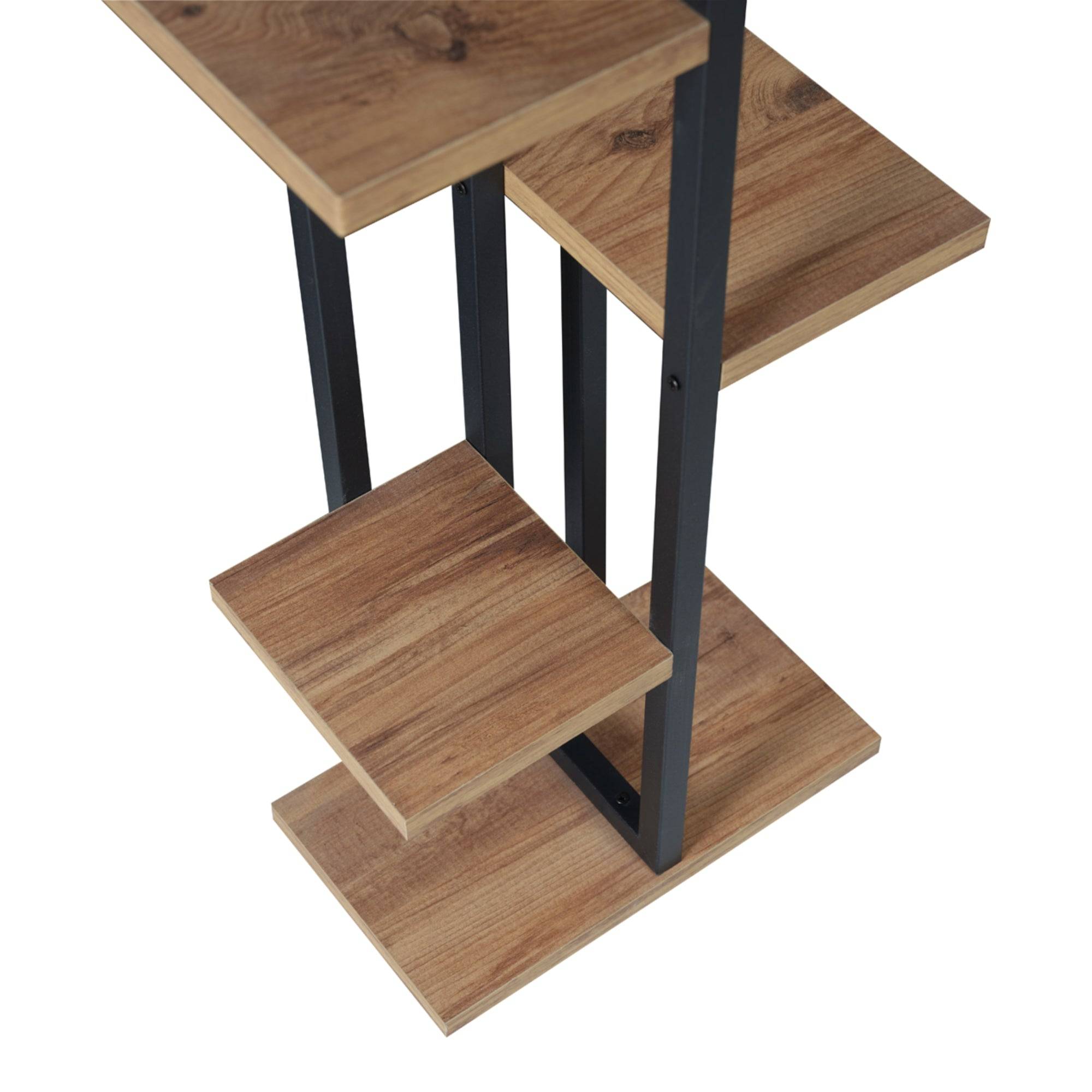 Support de plantes à 6 niveaux 150 x 34 x 21 cm effet noyer / noir - Image 4