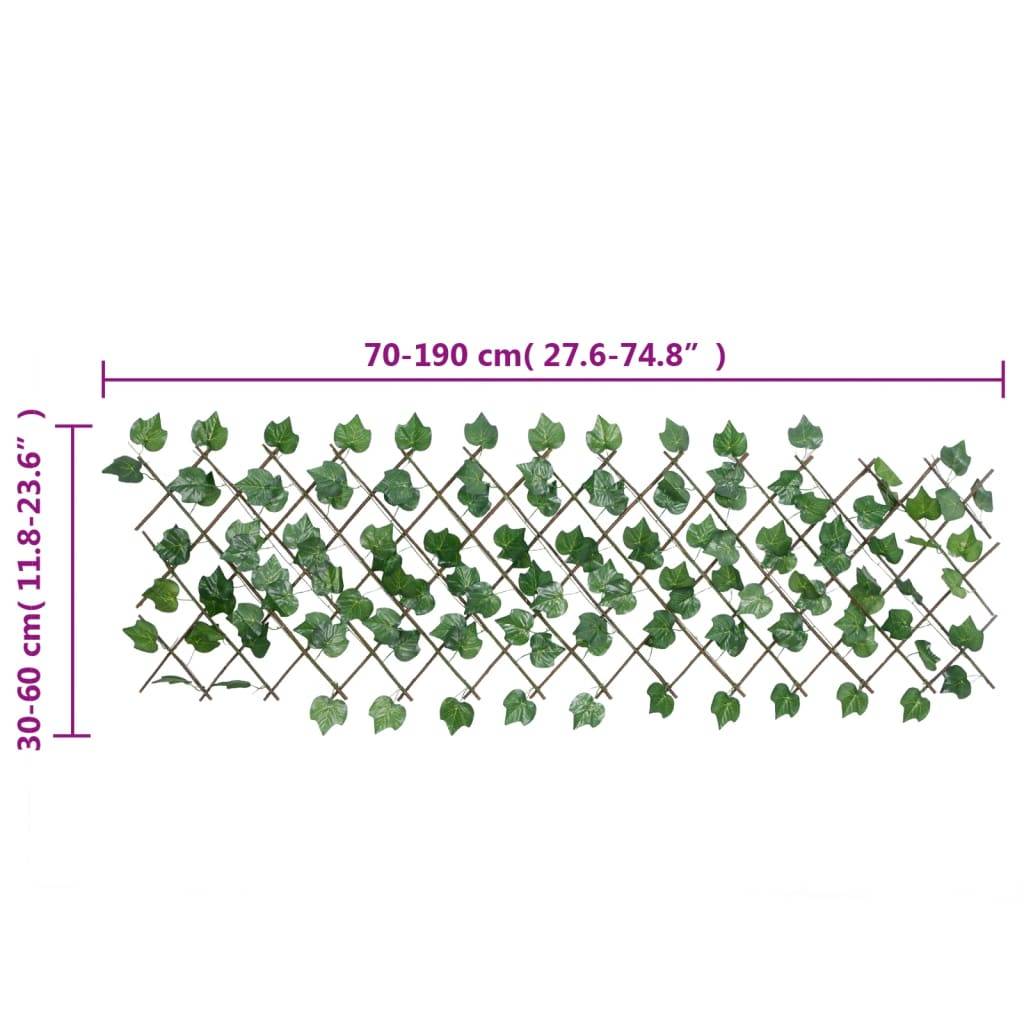 Treillis de feuille de vigne artificiel PVC bois vert 70 x 30 x 60 cm - PANGIVO - Image 7