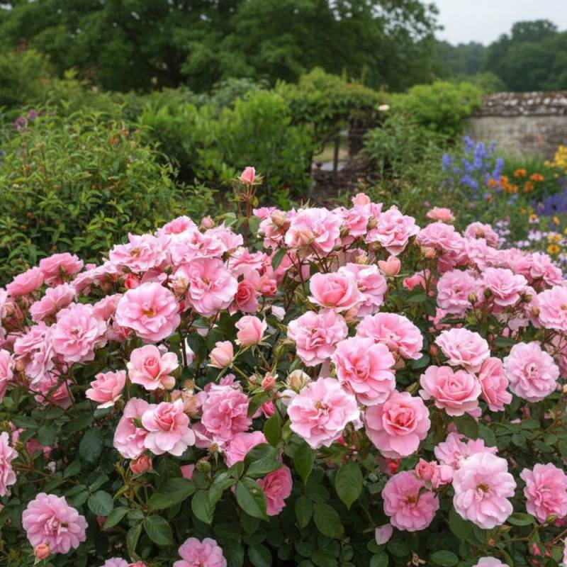 Rosier à grandes fleurs Ville de Saumur® à fleurs Rose - feuillage Caduc - Pot de 3L - 20/40 cm-  hauteur à maturité De 0,50 m à 1,00 m - Image 4