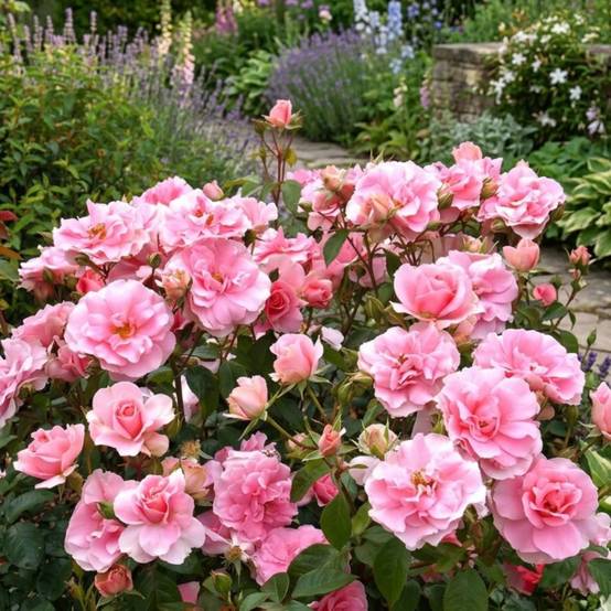 Rosier à grandes fleurs Ville de Saumur® à fleurs Rose - feuillage Caduc - Pot de 3L - 20/40 cm- hauteur à maturité De 0,50 m à 1,00 m - Image 2