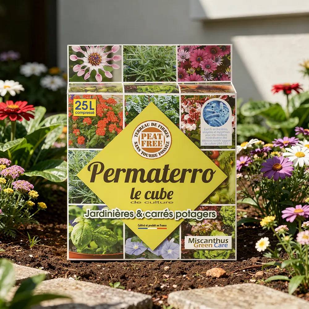 Autre - Terreau de Fibre de Roseaux et Coco pour Jardinières & Carrés Potagers - Permaterro® (Cube de 25L) - Image 2