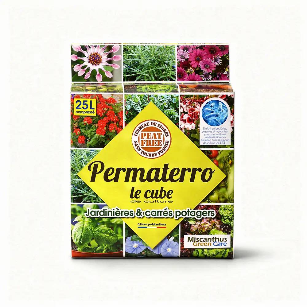 Autre - Terreau de Fibre de Roseaux et Coco pour Jardinières & Carrés Potagers - Permaterro® (Cube de 25L) - Image 1
