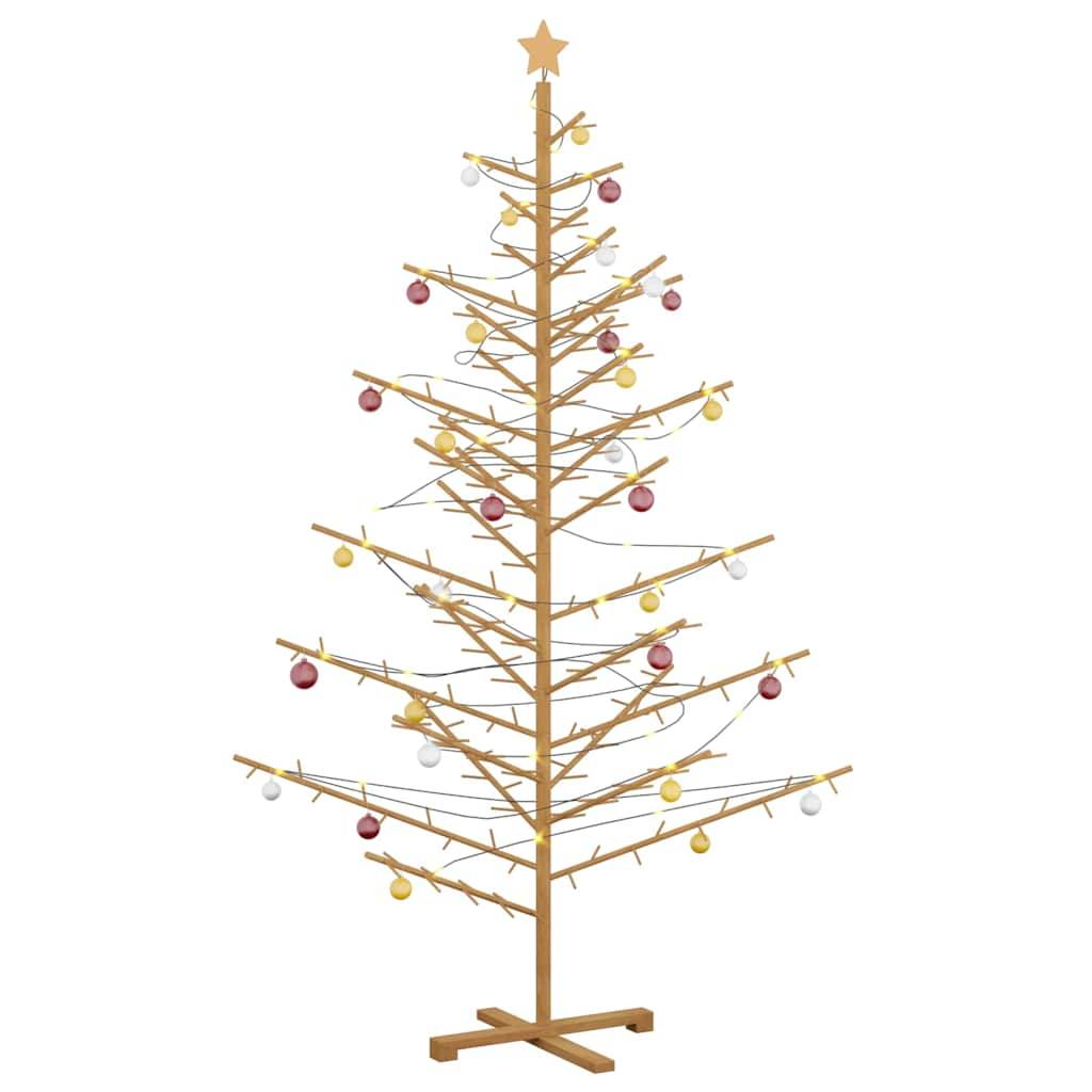 Vidaxl - Arbre de Noël en bois Marron 210 cm Bois massif en pin vidaXL 42018063 - Image 4