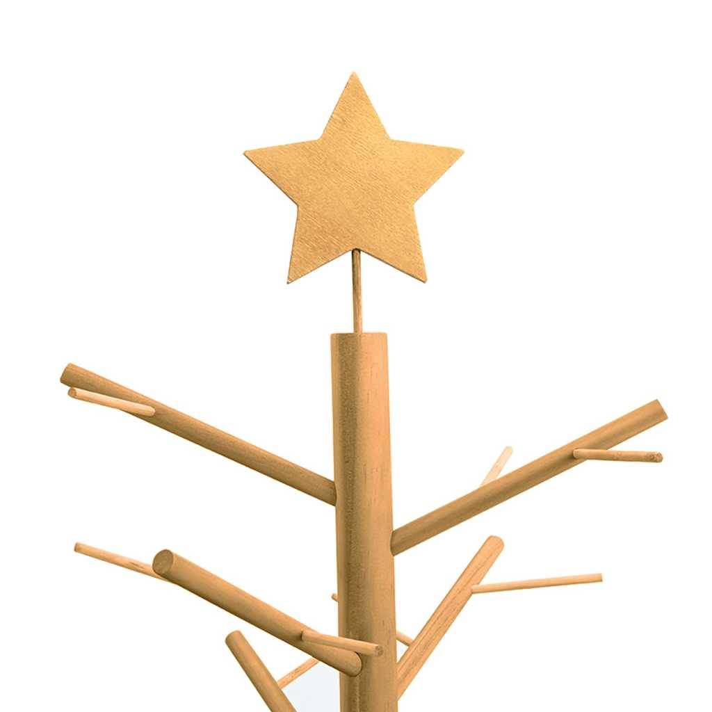 Vidaxl - Arbre de Noël en bois Marron 210 cm Bois massif en pin vidaXL 42018063 - Image 9