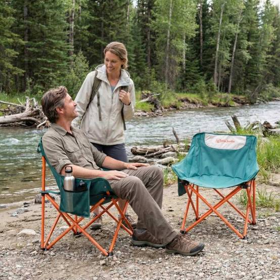 Chaise De Camping Pliable Delta Avec Accoudoirs Et Porte-Gobelet - Oxford 600D Jusqu'à 120 Kg