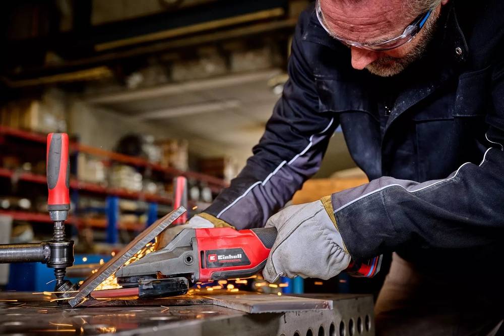 Einhell - Meuleuse d'angle TP-AG 18/125 F Li BL Solo - 18V - brushless - tête plate - disque 125mm - sans batterie/chargeur Einhell - Image 3
