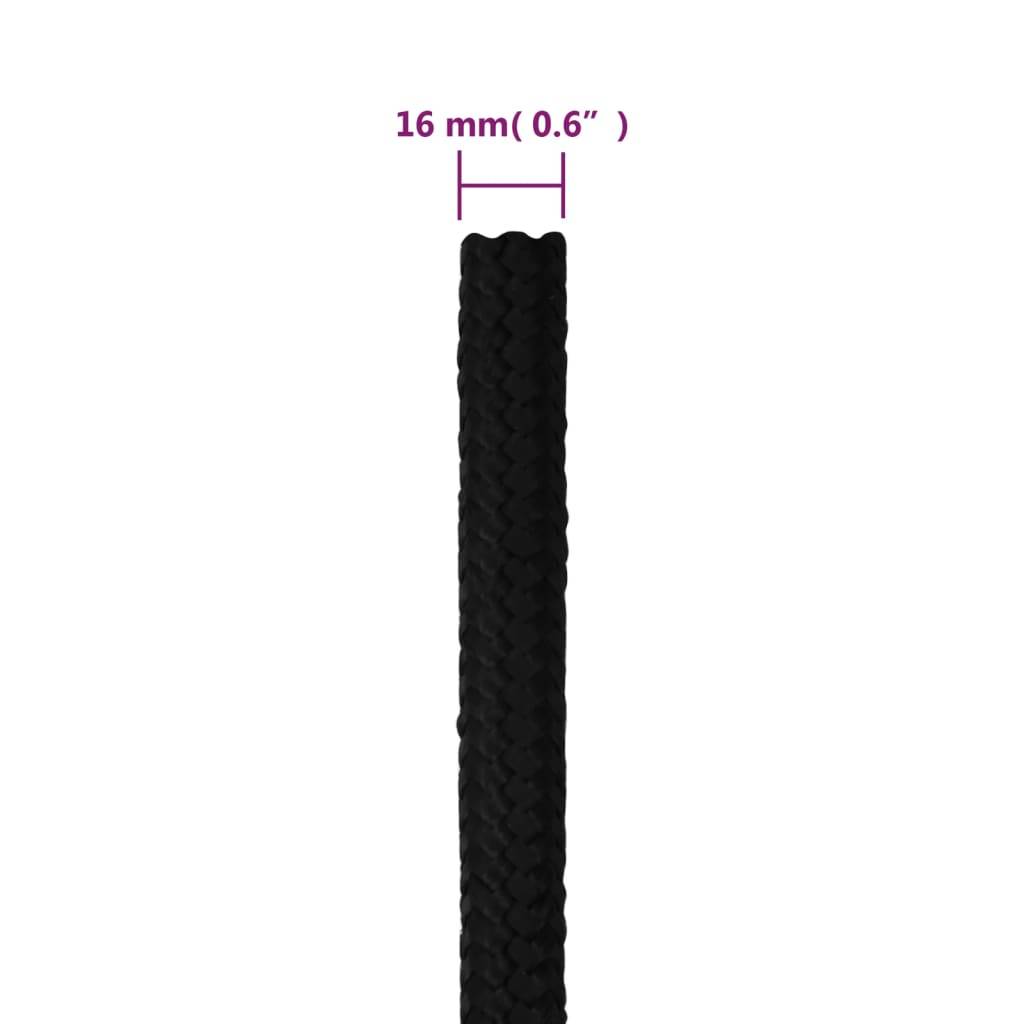 Corde de travail Noir 16 mm 100 m Polyester Maison Chic - Image 6