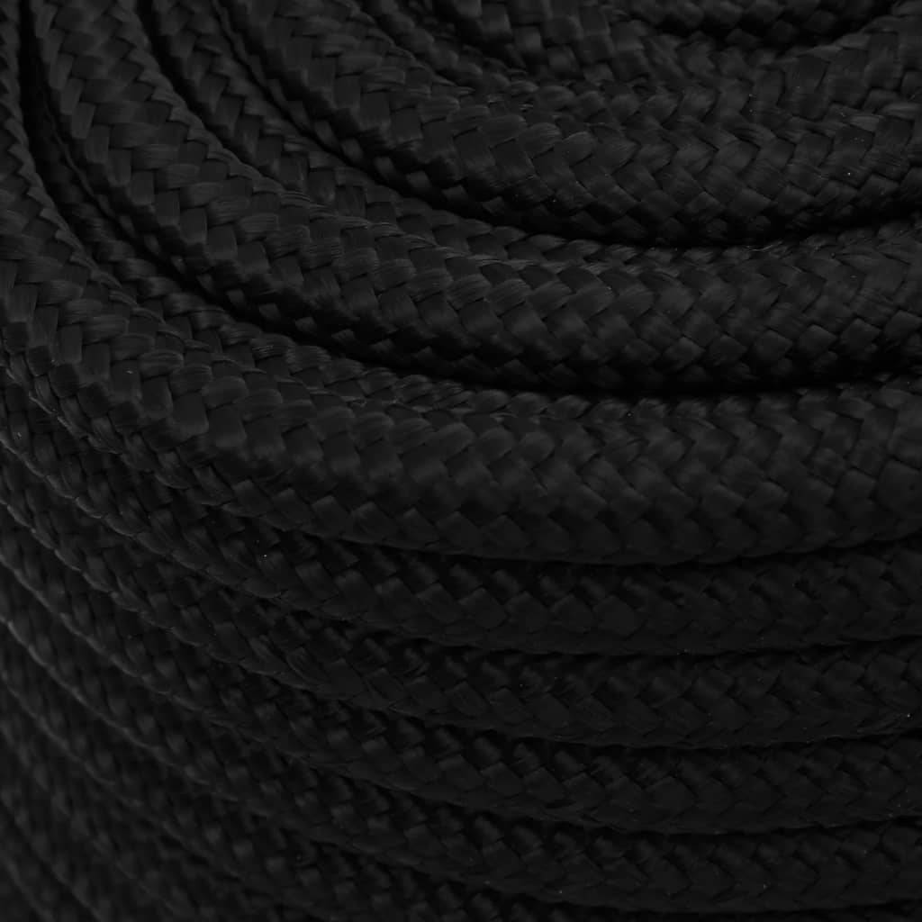 Corde de travail Noir 16 mm 100 m Polyester Maison Chic - Image 4