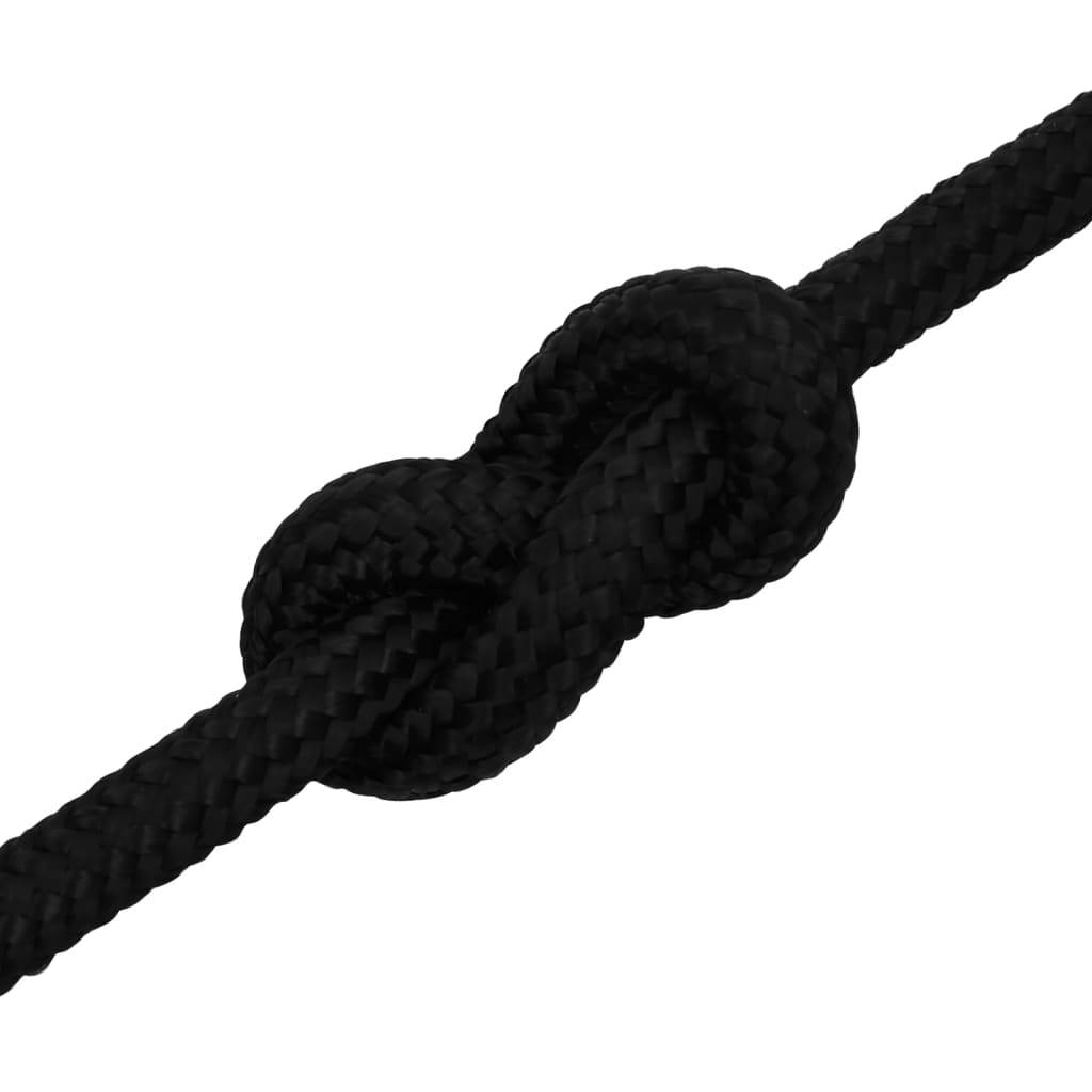Corde de travail Noir 16 mm 100 m Polyester Maison Chic - Image 5