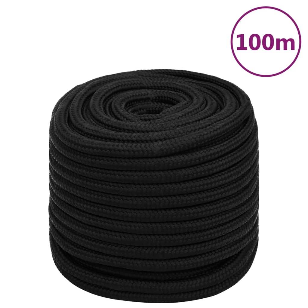 Corde de travail Noir 16 mm 100 m Polyester Maison Chic - Image 2