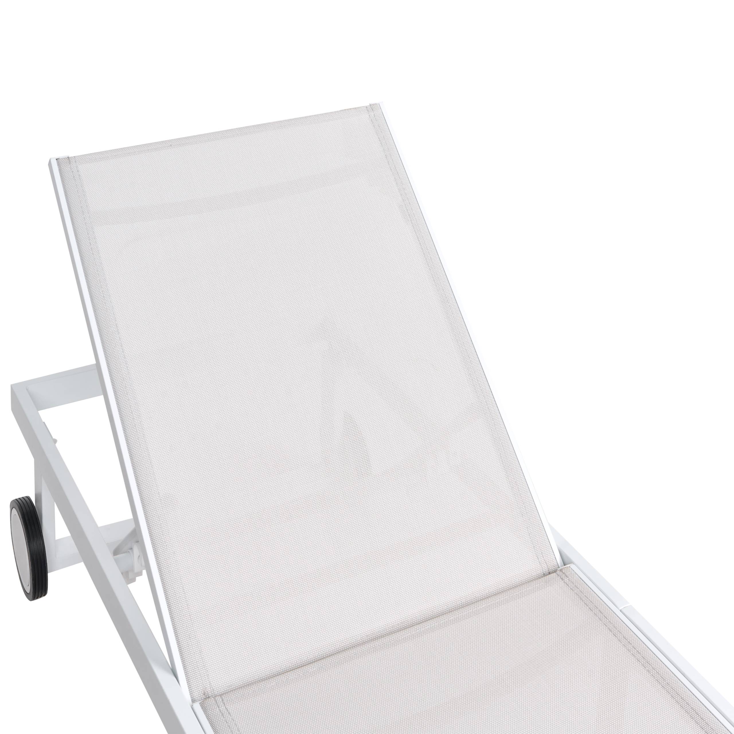 Beliani - Chaise longue Aluminium Gris VERDELLO - 190x60x87- Beliani - Image 6