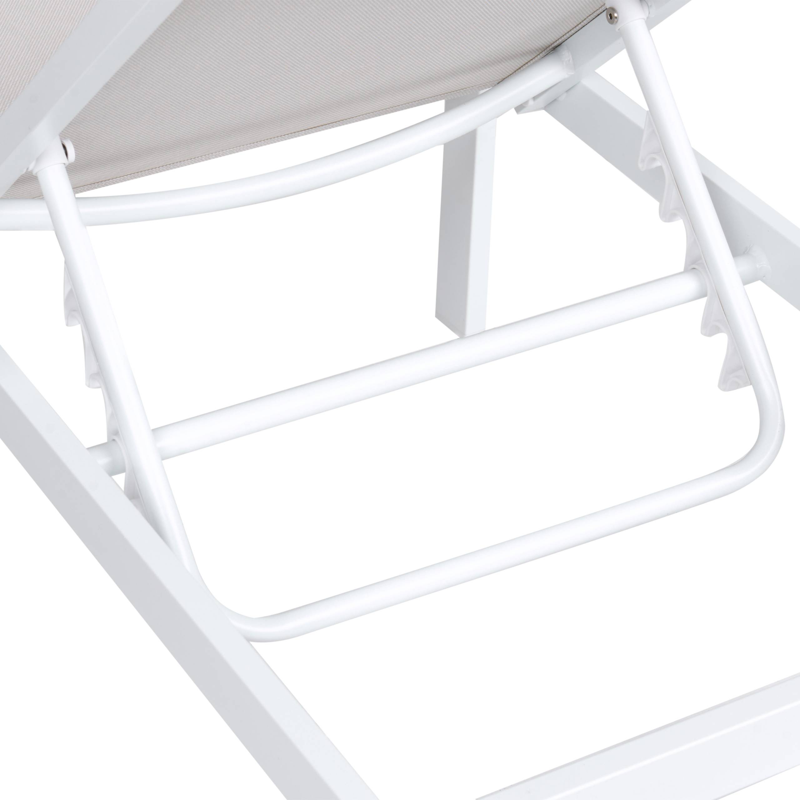 Beliani - Chaise longue Aluminium Gris VERDELLO - 190x60x87- Beliani - Image 9